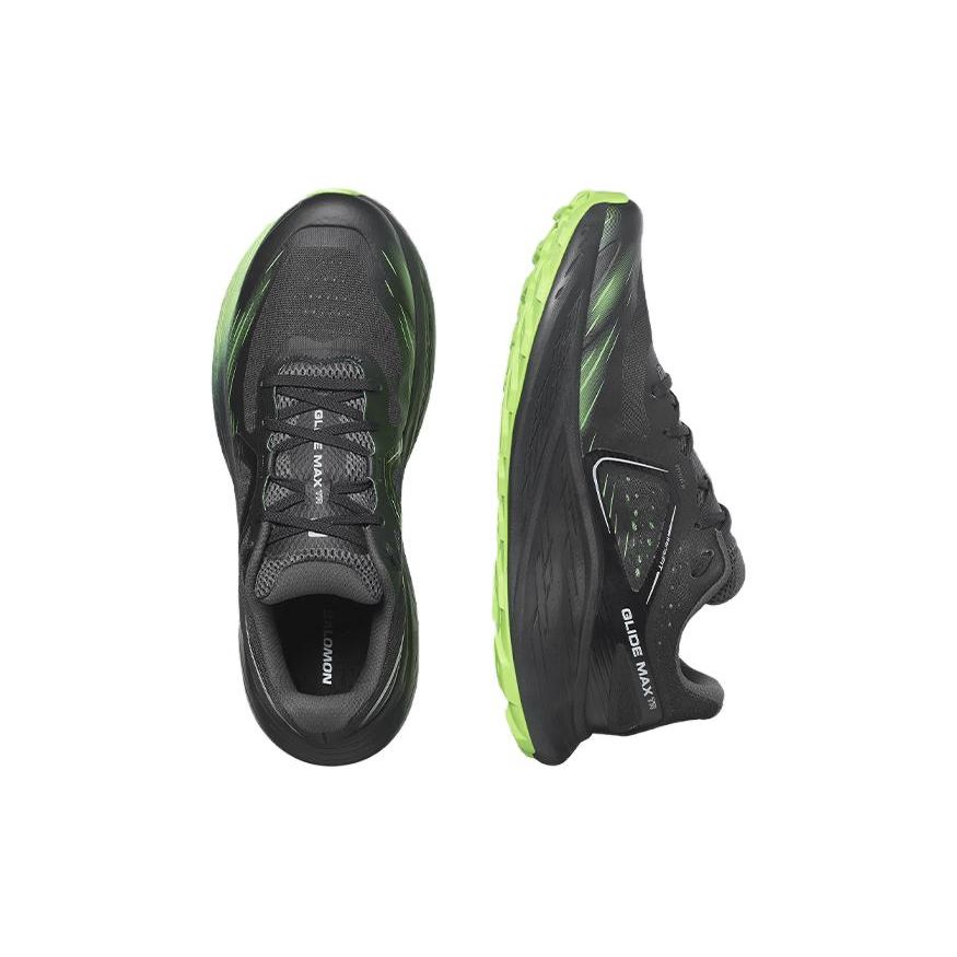 SALOMON Glide Max Non-Slip Wear-Resistant Shock Absorbing Breathable Low-Top Outdoor Functional Shoes Men Shoes Black Green 473174