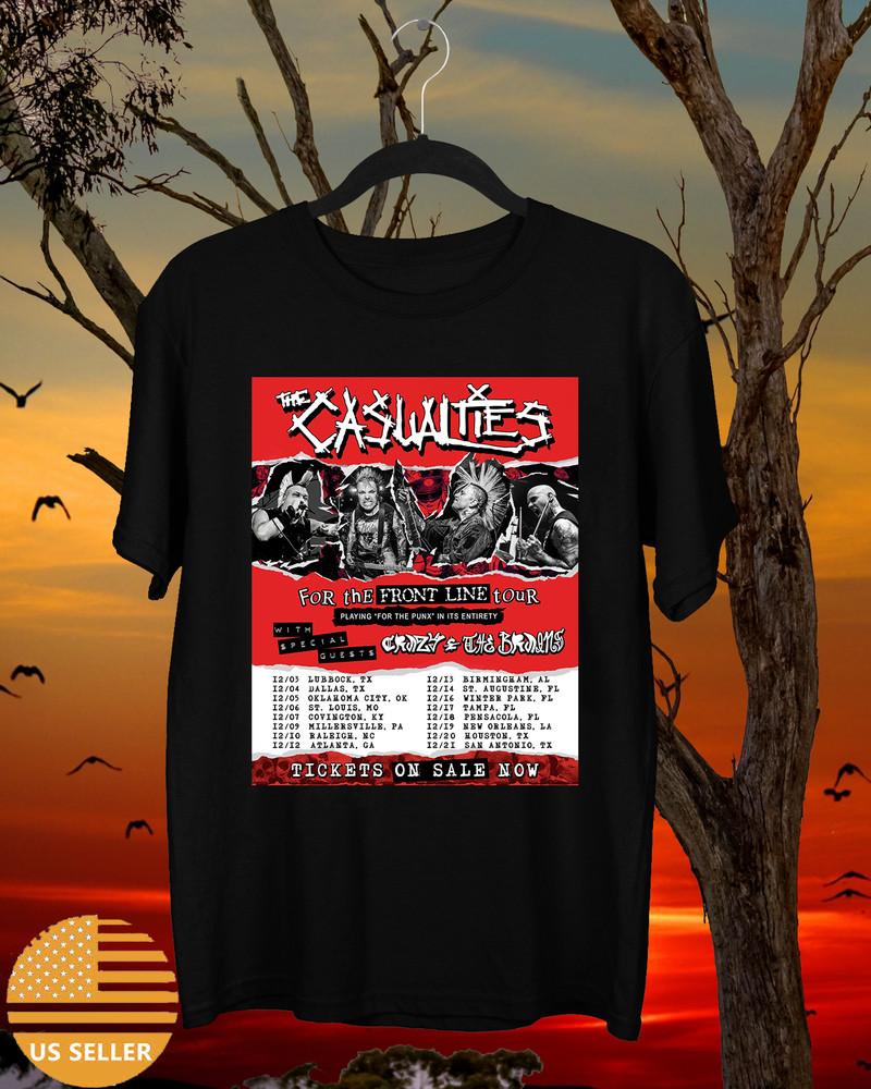 The Casualties Band For The Front Line Tour T Shirt Full Size S-5XL Unisex T-Shirt XXL