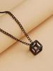 Trendy European-American Cube Necklace Sweater Chain