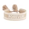 Handmade European Style Embroidered Love Bracelet with Tassels for Girls