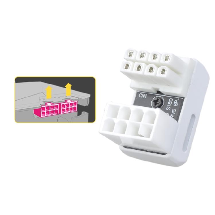 CPU 8Pin Power Connector Adapter 180 Degree Connector for Desktop Graphics Card Mainboard 8Pin Power Steering Connector