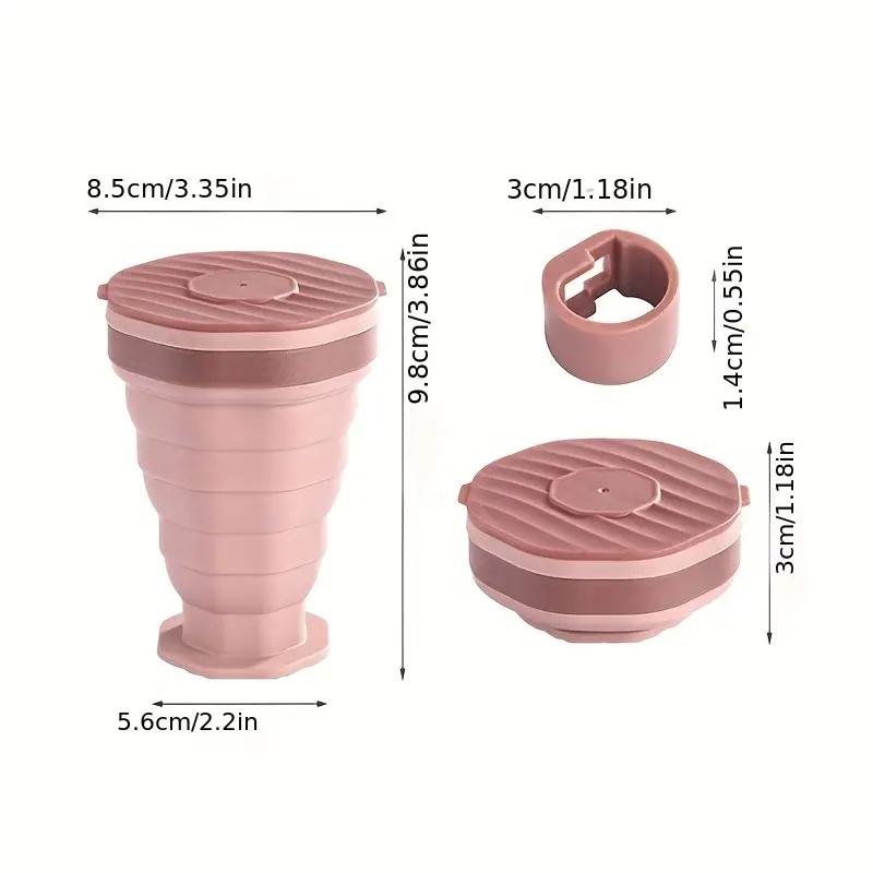 

1 шт. Складная кофейная чашка с ручкой и крышкой, креативная портативная чашка для воды, аксессуары для кухни для путешествий, кемпинга, пешего туризма, велоспорта CHINA