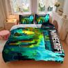 Minecraft Underground Adventure Printed 3pcs Bedding Set Soft Microfiber 1 Duvet Cover And 2 Pillowcases Home Bedroom Decor Xmas Gift K1145