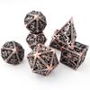 Hollow Metal DND Polyhedral Game Dice Set 7pcs for Table Board Role Playing Game Dice