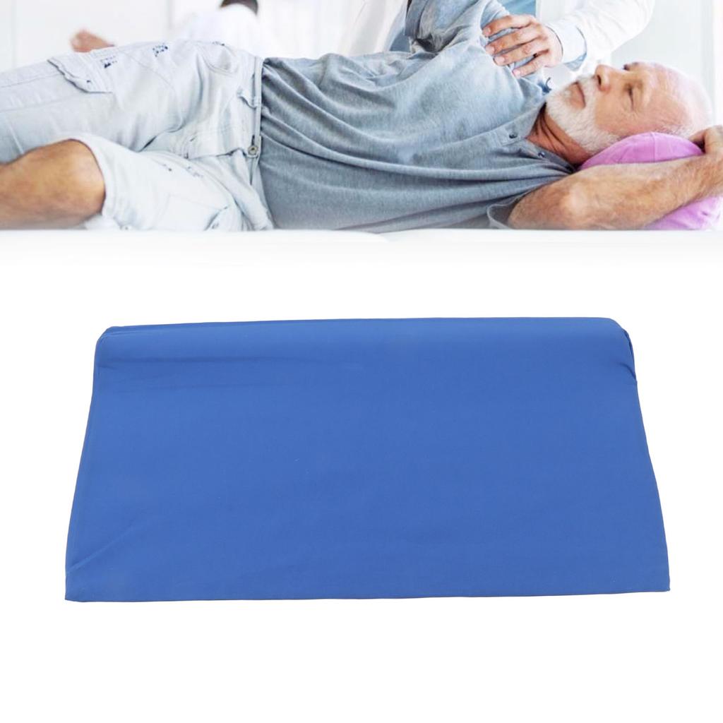 Blue Body Side Wedge Pillow with Hidden  PU Leather Incline Side Wedge Pillow for Adults Side