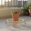 Iron Flower Pot Stand Sturdy Floral Space Saving Plant Holder Rack for Balcony, Indoor,