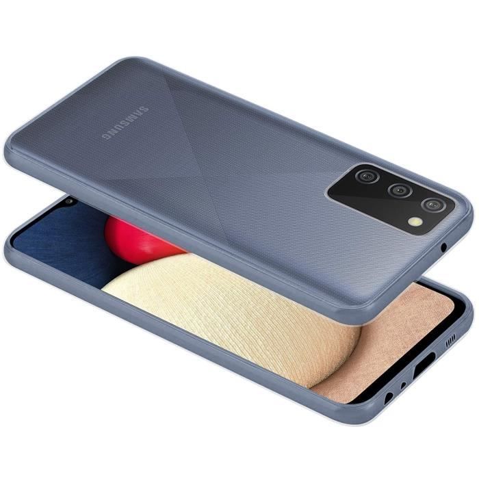 Coque de protection - Toproduits® - Samsung Galaxy A02S - Transparente - Verre trempé - Bords noirs