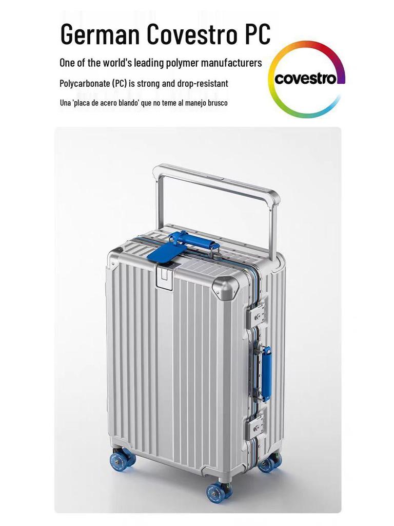 Silent Universal Skate Wheel Suitcase - 20" Boarding Password Box & 24" Trolley Case for Women