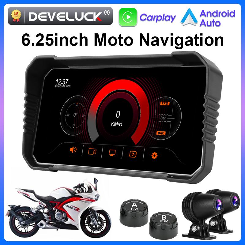 

6.25 Inch GPS Navigation Motorbike Wireless Carplay Android Auto IP67 Waterproof Motorcycle Screen DVR Recorder Moto Monitor