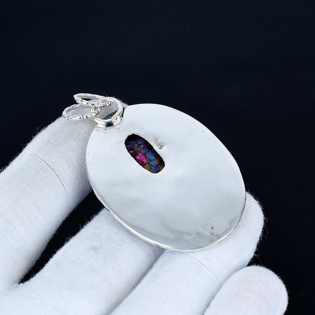 Kingman Spiny Turquoise Pendant, 925 Sterling Silver Handmade Jewelry, Turquoise Silver Pendant, Party Wear Jewelry For Women's, Pendant Wadding Gift