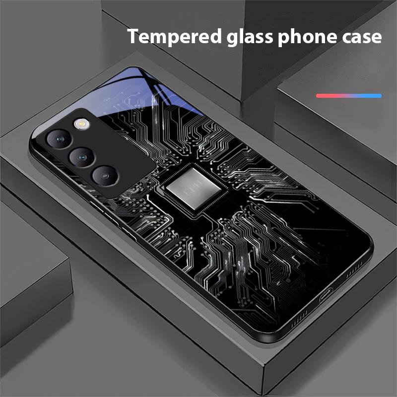 

Computer Element For Y72 33S 11 03 36 96 Lite 35 16 Iqoo 12 V40 SE 5G 29 40 21 30 X80 Pro Vivo Tempered Glass Phone Case Black For vivo Y16