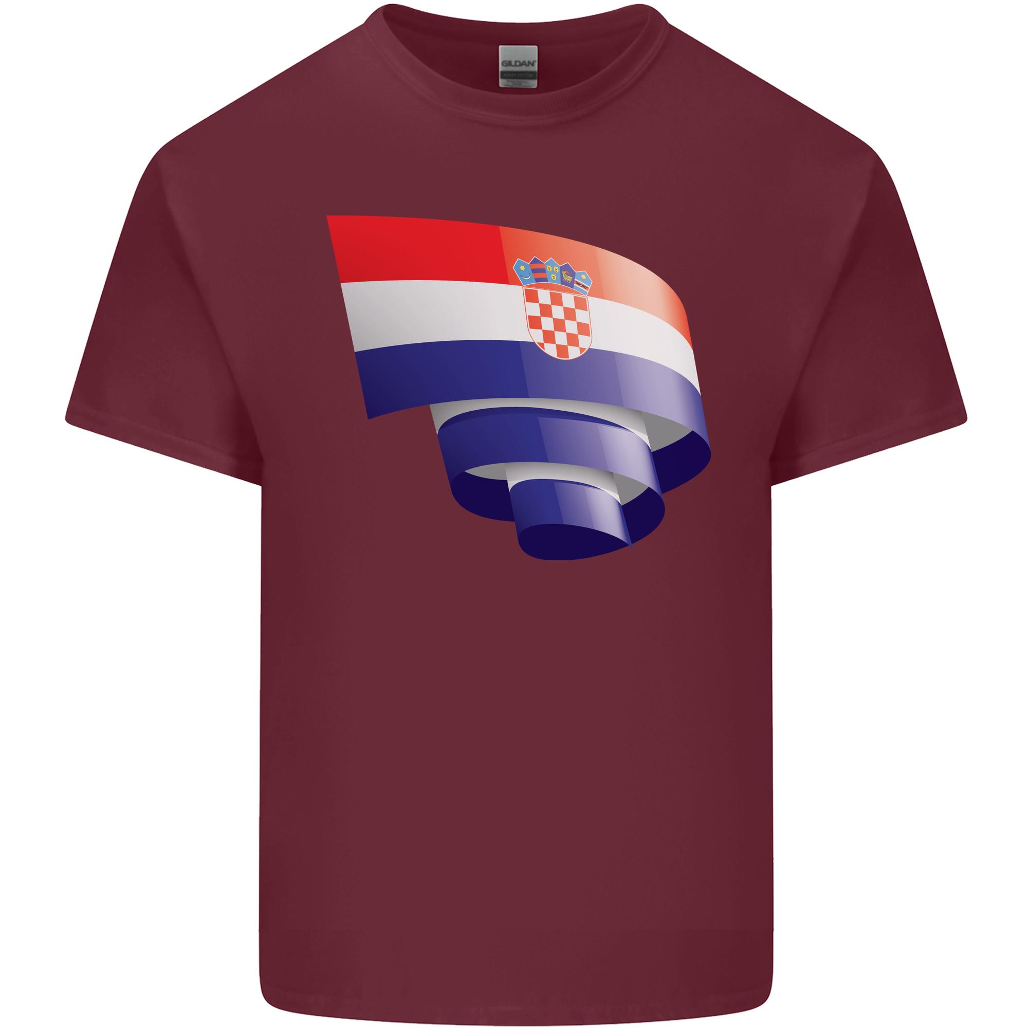 Curled Croatia Flag Croatian Day Football Unisexs Light Cotton TShirt S
