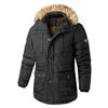 Veste d'hiver à capuche pour homme avec doublure Sherpa coupe-vent, veste coupe-vent en laine, parka chaude et veste polaire épaisse
