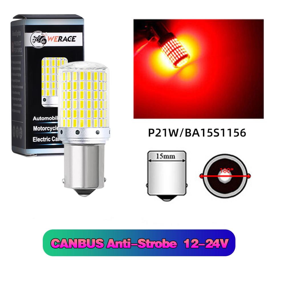 1pc Car Turn Signal Light LED CanBus No Error 144smd LED Brake Lamps 1156 PY21W BAU 15S BA 15S 1157 P21/BAY15D T20 7440/W21W