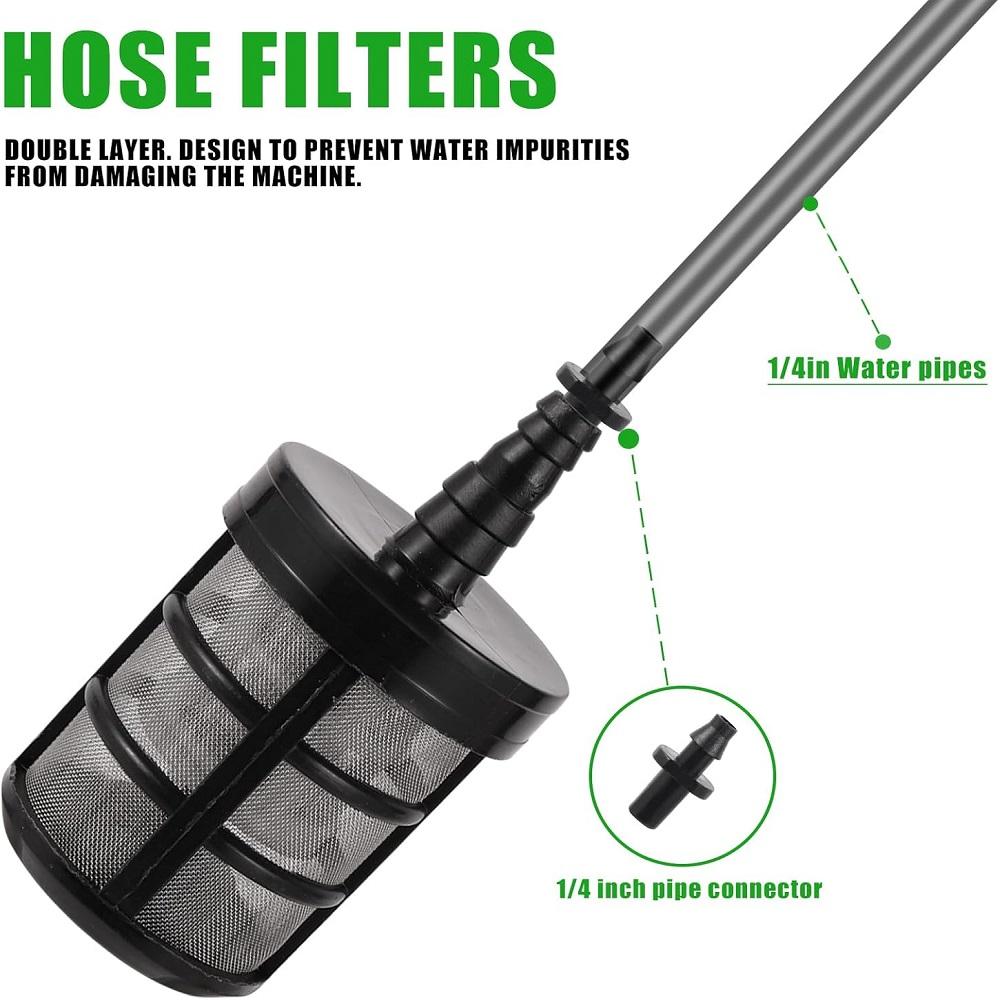 

Suction Hose Filter Pressure Washer Hose Water Pump Suction Strainer Filter Car Wash Filter Garden Hose Filter Inlet Adapter