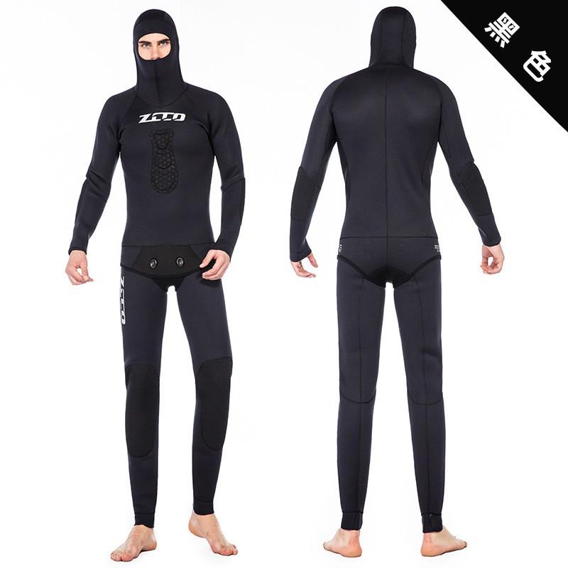ZCCO 5mm Neoprene Wetsuit Set Camo Spearfishing Diving Suit Men Women Warm Water Sports Gear