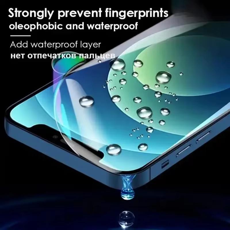 Película de hidrogel macia, 4 unidades, para iphone 17 pro max 16 15 13 14 12 11 air 16e, protetores de tela para iphone 7 8 plus 13 12 mini xs xr x