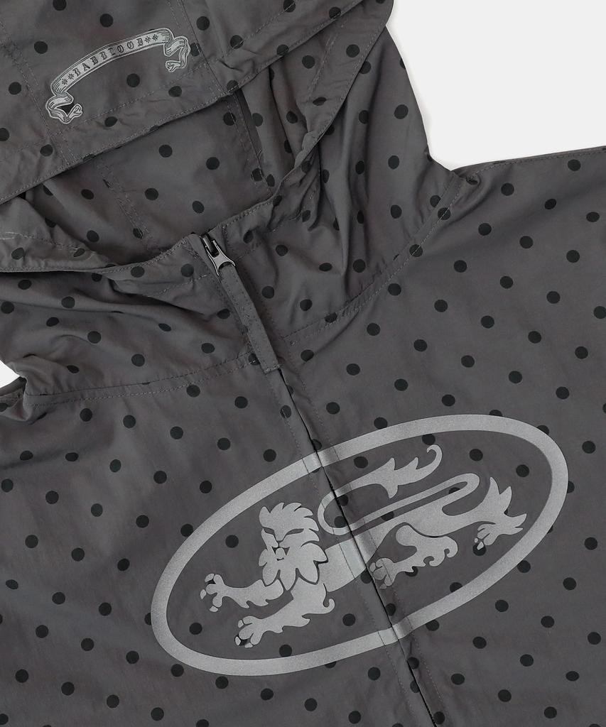 Badblood Mystic Nylon Reflective Zip-Up Hoodie - Charcoal Dot