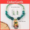 European Fashion Artificial Crystal Pendant Necklace With Handcrafted Geometric Glass Design For Women