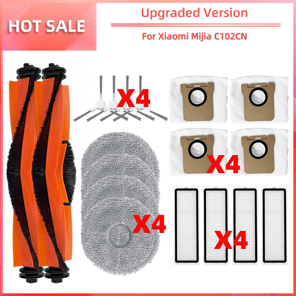 Compatible for Xiaomi C102CN Robot Cleaner  Replacement Main Side Brush Hepa Filter Mop Pad Dust Bag Spare Parts Accessories