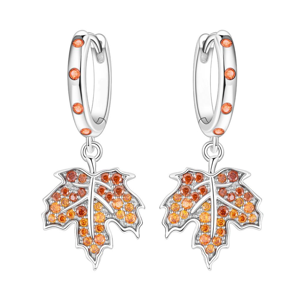 S925 Silver Vintage Lace Vine Earrings Colorful Floral Gemstone Hoop Earrings Jewelry Accessories