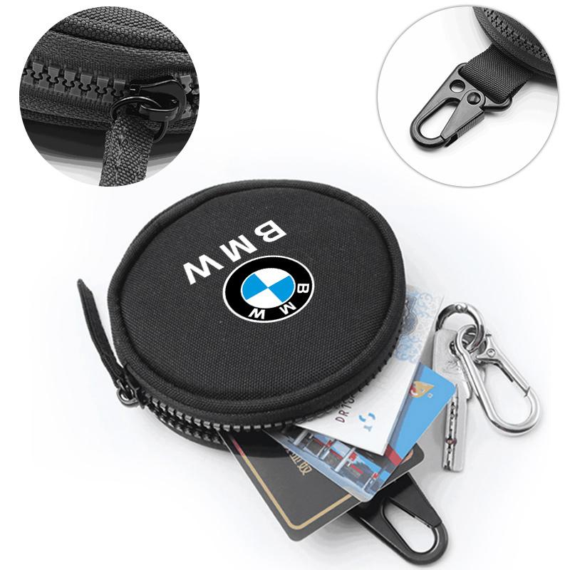 Car Key Wallet Pocket Coin Card Key Storage Bag Decoration For BMW E90 E60 E61 E93 E87 E36 E46 E39 E53 F30 Styling Accessories