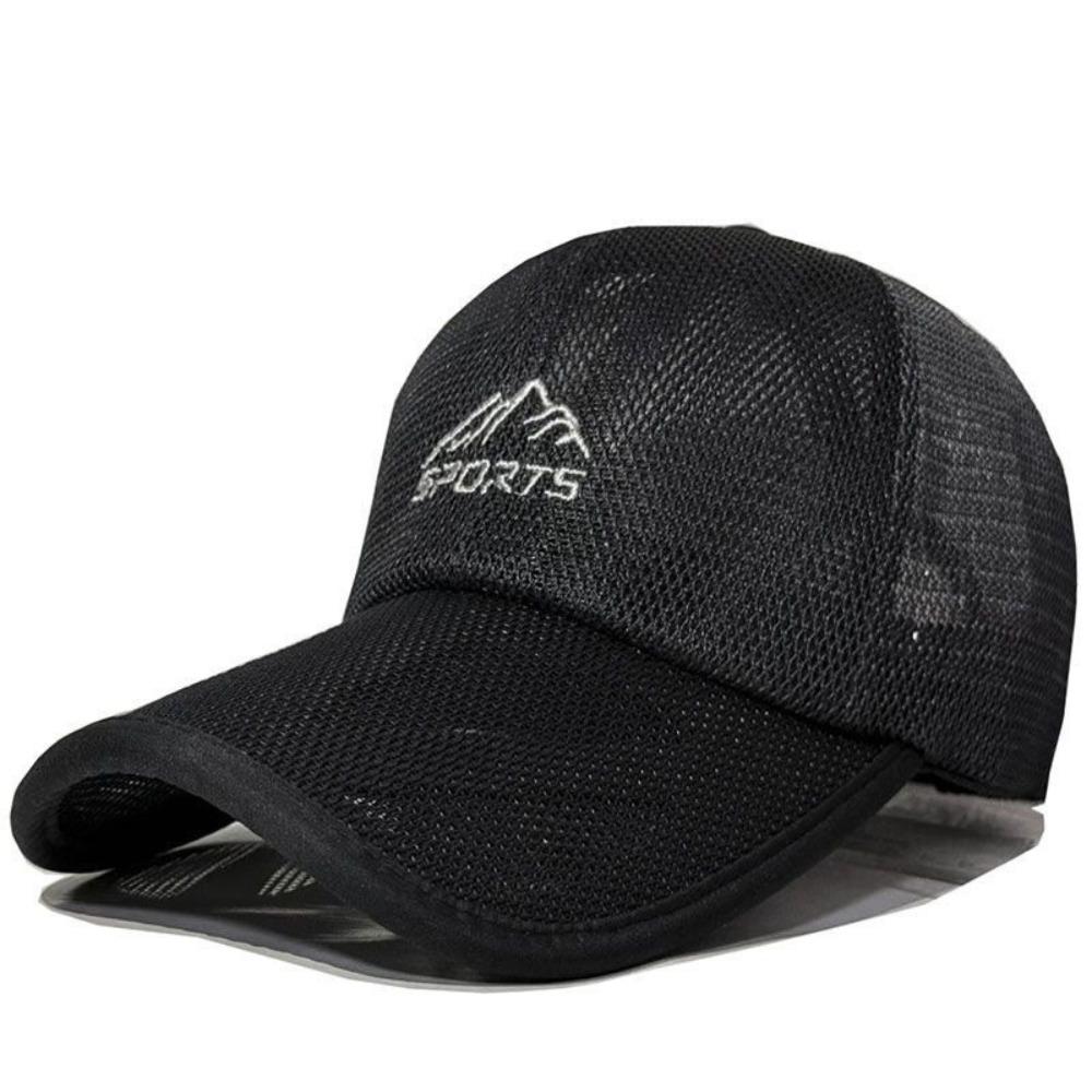 

Casual Style Golf Mesh Hat Breathable Cozy Tide Hat Lightweight Mesh Baseball Cap Travel чёрный