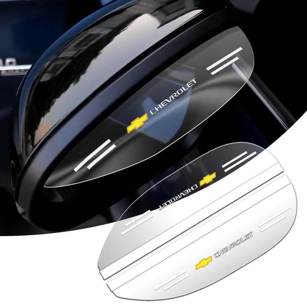 2Pcs Car Rear View Mirror Sticker Rain Shield Shade Cover Decoration For Chevrolet Cruze Colorado Spark Captiva Malibu Trax Aveo