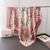 Luxury Chain Satin Imitation Silk Printing Large Square Scarf Silk Scarf Shawl Headscarf Neck Protection Scarf