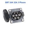 3.5KW 7KW GBT EV Connector 16A 32A 1P EV Charger Socket Inlet EV Charging Socket Without Cable For Chinese Standard Electric Car