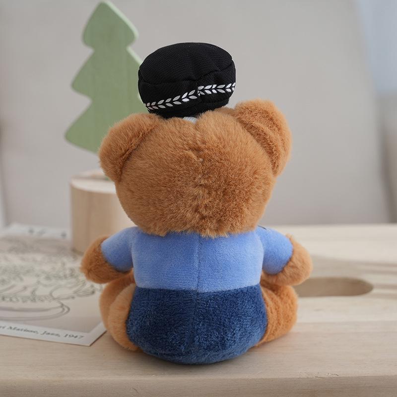 Uroczy pluszowy brelok do kluczy Niedźwiadek Policjant Drogowy