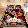 Soft Duvet Cover One-Piece Lufy Anime Beding Set Comfortable Quilt Cover Warm Comforter Cover King Quen Sized Dimensions for Young Boys Adult People