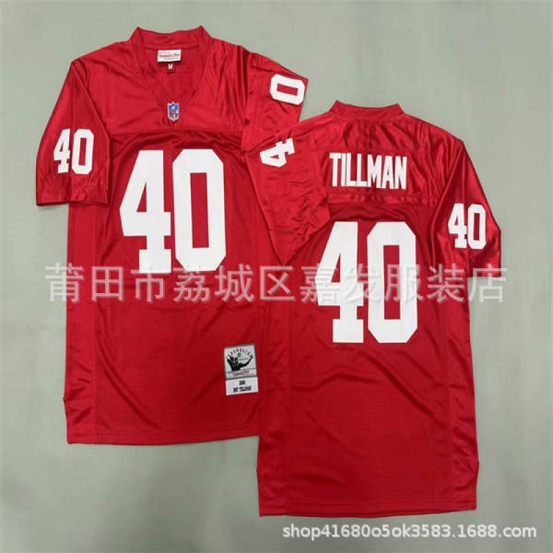 Retro Arizona Cardinals NFL Football Jersey Mens Cotton Team Uniform 40 Or 81 Number Fall Wear