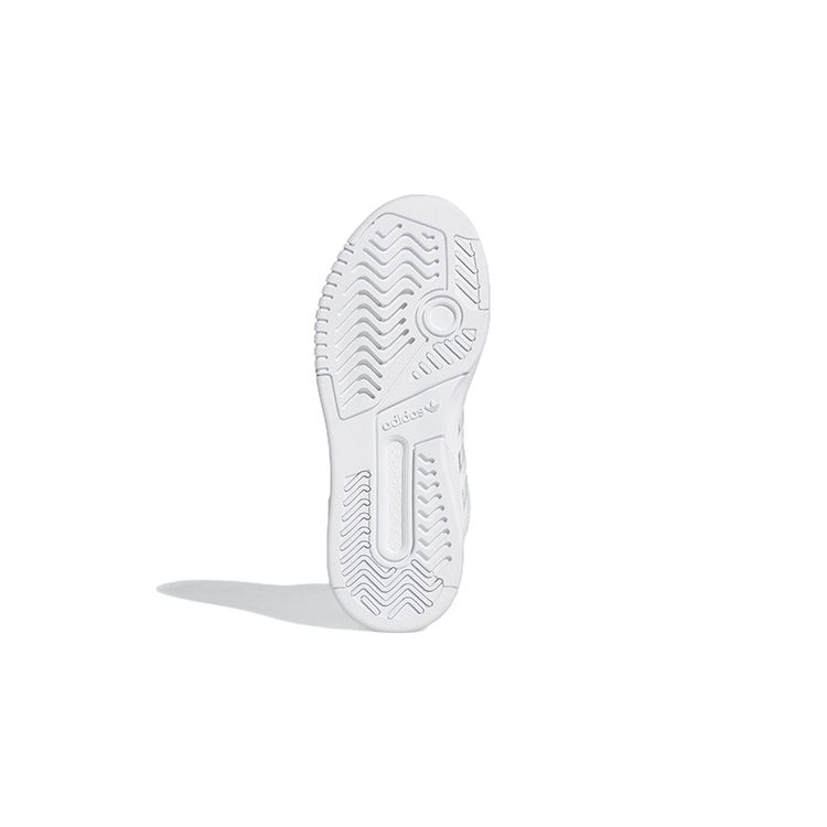 Adidas Originals Drop Step Leather Comfortable Durable High-Top Skate Shoes Kids Sneakers White EF7155
