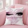 Ins Style Beauty Makeup Eyelash Peach Skin Pillow Case Pillow Cover Case Square Pillow Case Sofa With Pillow Case For Home Use