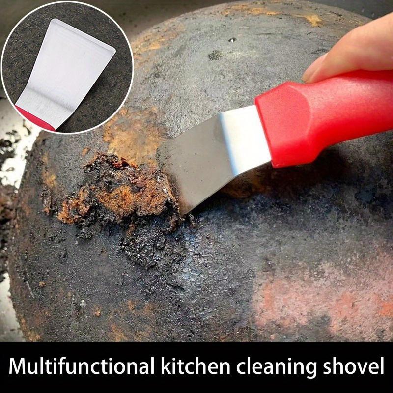 1Pc Stainless Steel Ice Shovel Convenient Cleaning Sharp Volute Scraper Household Range Hood Decontamination Shovel Cleaning Tools