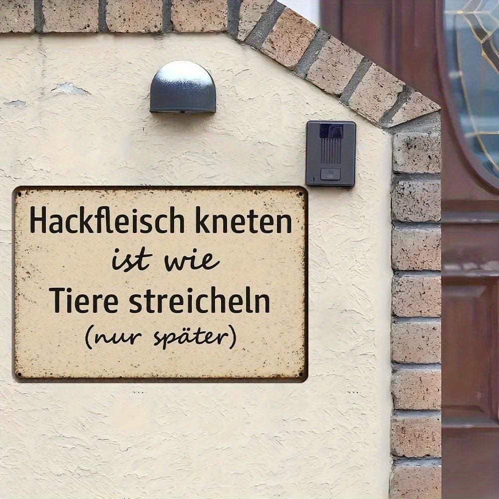 "Vackert Färs..." Tysk metallskylt, 20x30cm retrodekor.