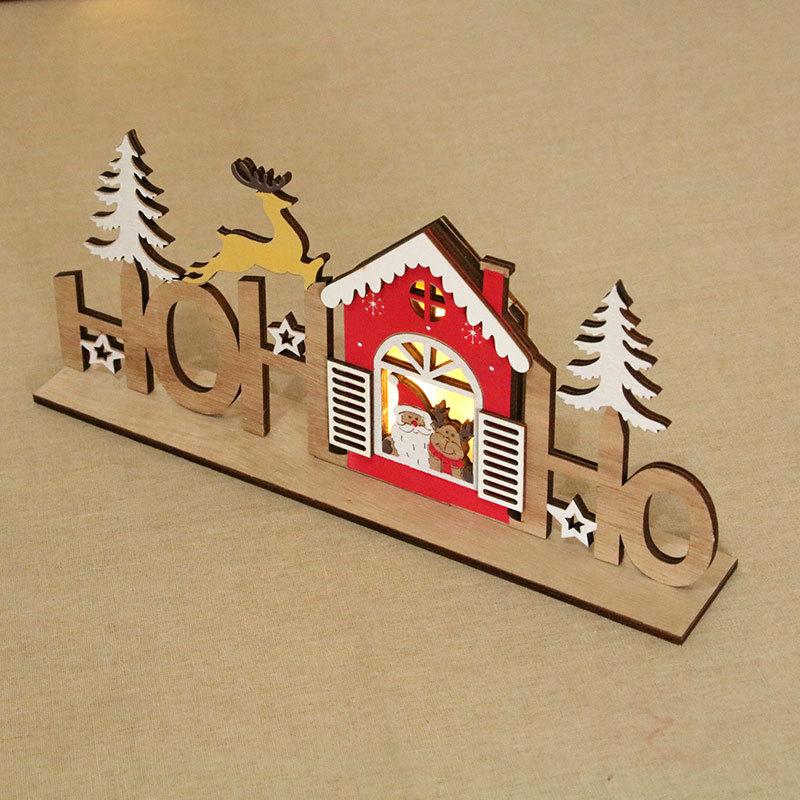 Wooden Christmas Decoration for Home Xmas Tree Pendants Christmas Wood Ornaments Navidad New Year Kids Gifts