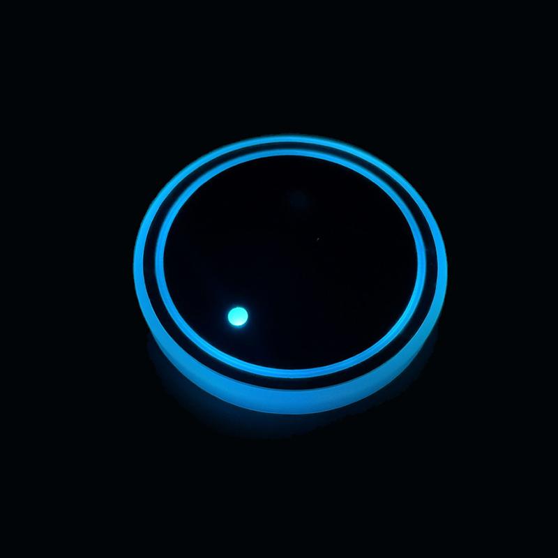 1 Stück Auto Tassenuntersetzer mit 7 Farben LED-Leuchten Getränkehalter Untersetzer Auto Leuchtender Wasseruntersetzer Universell für verschiedene Automodelle
