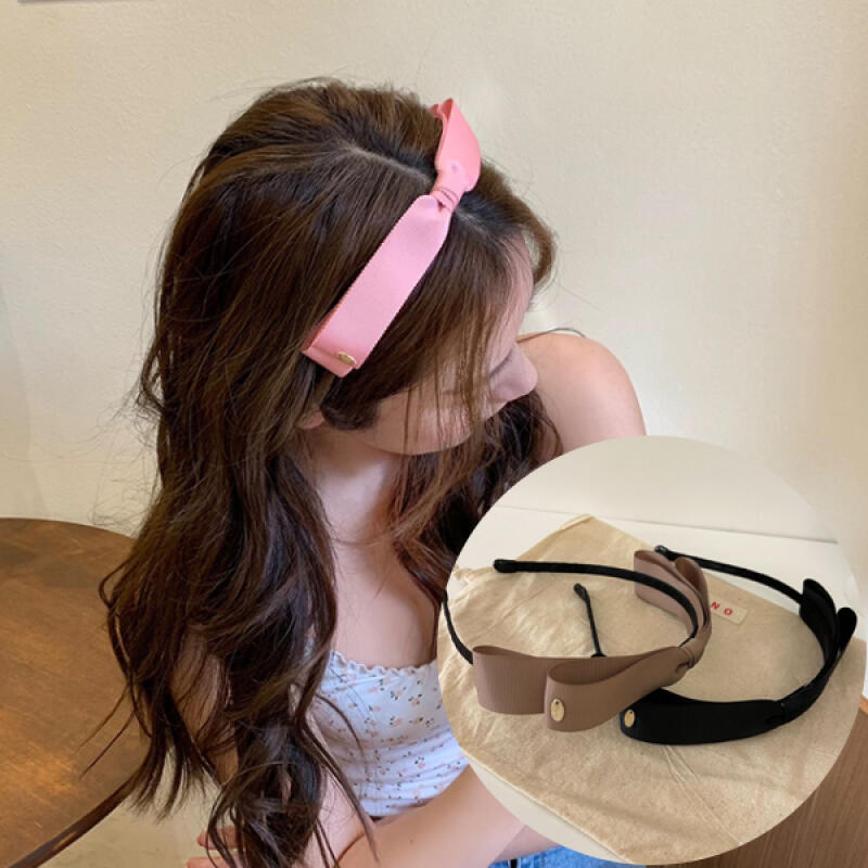 Mandani Simple Ribbon Hairband Headband pink