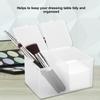 2 Grids Cotton Pads Swabs Container Nail Polish Glitter Powder Organizer Storage Box