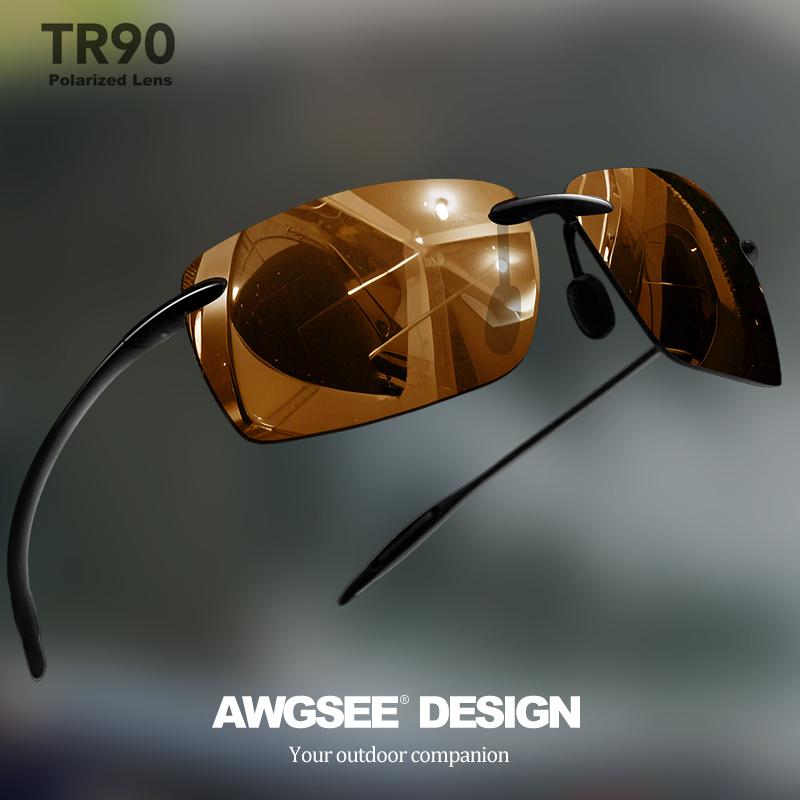 1PCS/2PCS TR90 Ultralight Polarized Sunglasses Men Brand Rimless Frame Driving Mirror Shades Sports Fishing Baseball Eyewear