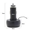 Car Charger 3in1 12/24V Voltmeter Thermometer USB Charger Switch Auto LED Digital Monitor Display Current Meter Volt Detector