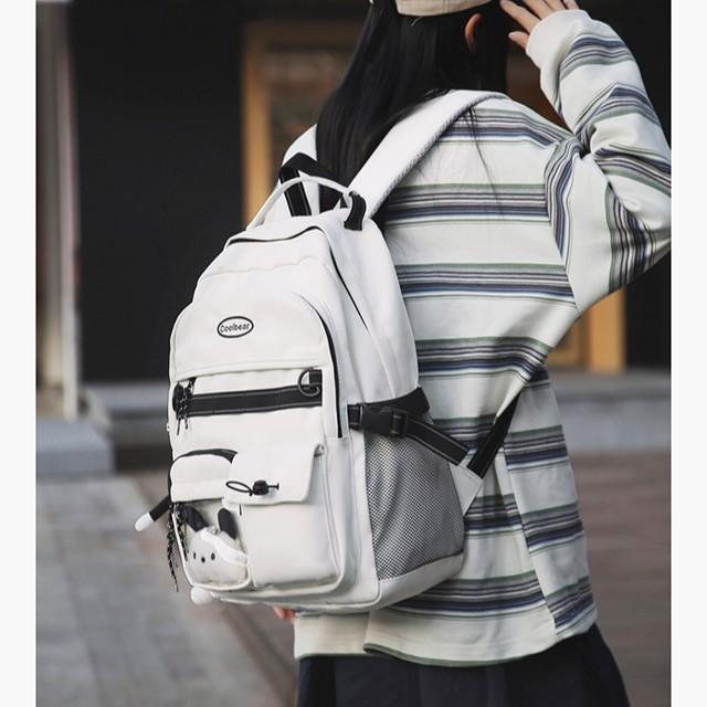 School bag new retro tooling school bag junior high school students large capacity backpack men trendy campus backpack women