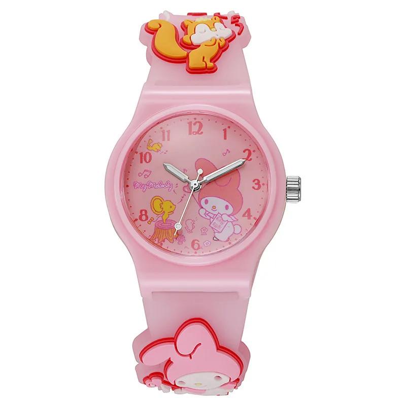 New Kt Cat Watch Kawaii Cartoon Cinnamoroll Hello Kitty Melody Kuromi Quartz Watches Cute Anime Birthday Gifts For Kids