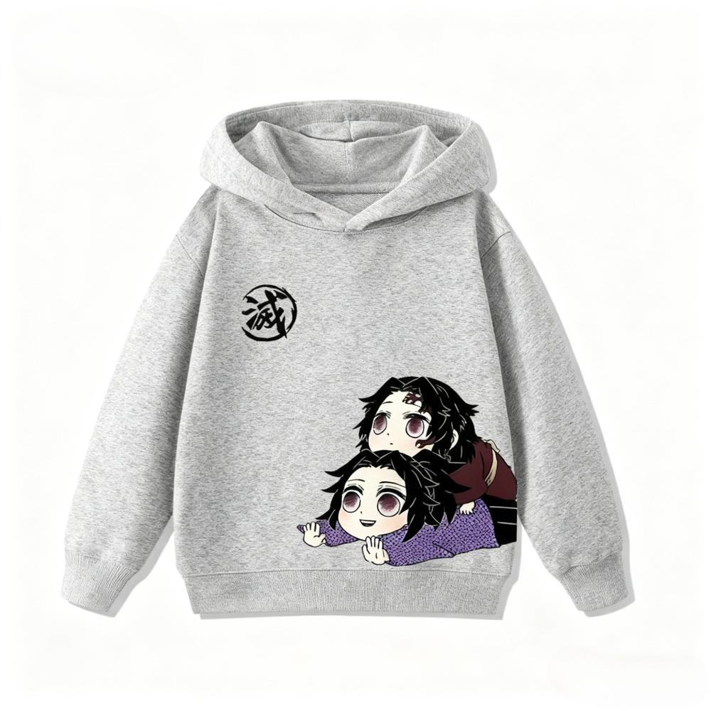 Kinder Demon Slayer Hoodie, Kleidung für Jungen und Mädchen, Warmer Pullover für Herbst und Winter