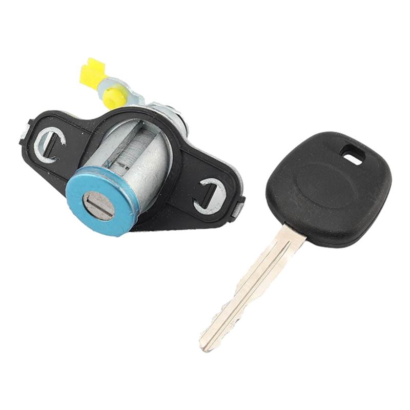 Classy-Car Trunk Door Lock Cylinder With Key Replacement For Toyota Corolla EX S253 2004-2018 Black Silver