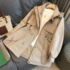Khaki Hooded Trench Coat Women, New Spring and Autumn Clothes, Short Short Spring Clothes, Spring and Autumn Coat Women's Clothing