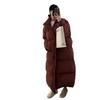 New cotton-padded clothes women's long over-the-knee winter cotton-padded jacket stand-up collar extended thickened down cotton-padded clothes
