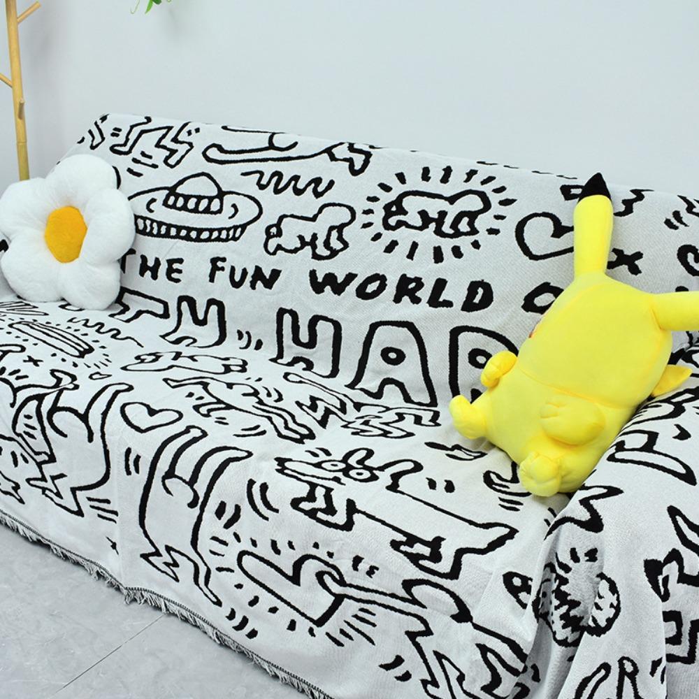 

Nordic Knitted Sofa Cushion Cover Universal Full Coverage Slipcase Blanket 90*150cm